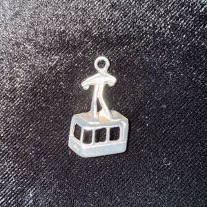 Sterling Silver Swiss Cable Car Charm Pendant